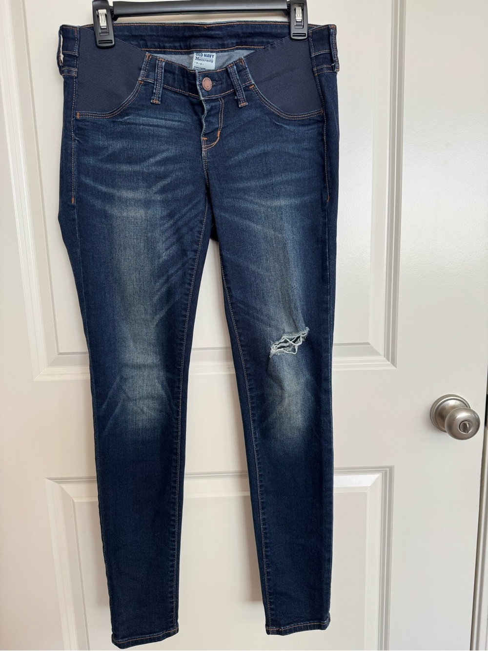 Old Navy Women's Dark Blue Maternity Skinny Jeans